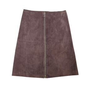 Vintage Y2K Isaac Mizrahi for Target Brown Suede Midi Skirt 10